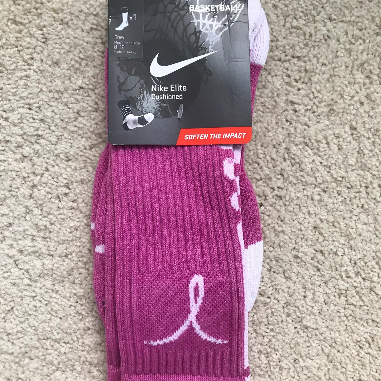 breast cancer awareness nike elite socks