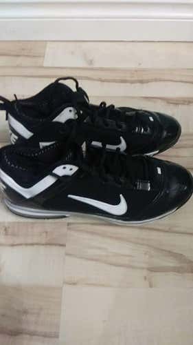 NIKE Air Max Diamond Elite Baseball Cleats Metal Spike Black Size 10