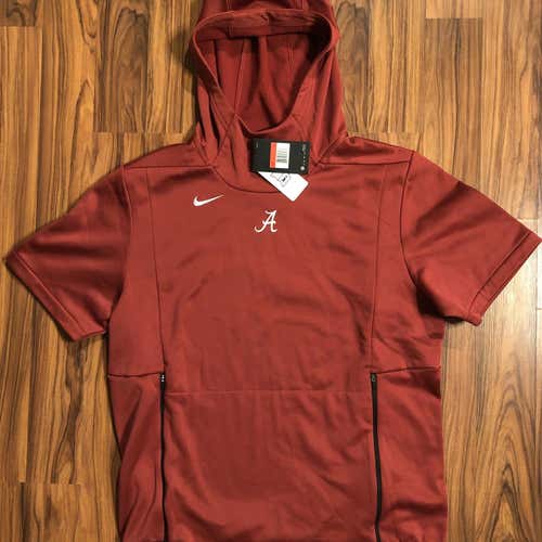Nike Alabama Crimson Tide Therma Short Sleeve Top Hoodie Men's Large