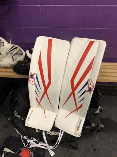 White  almost New Senior 36" Brian's SubZero Pro 3 Goalie Leg Pads