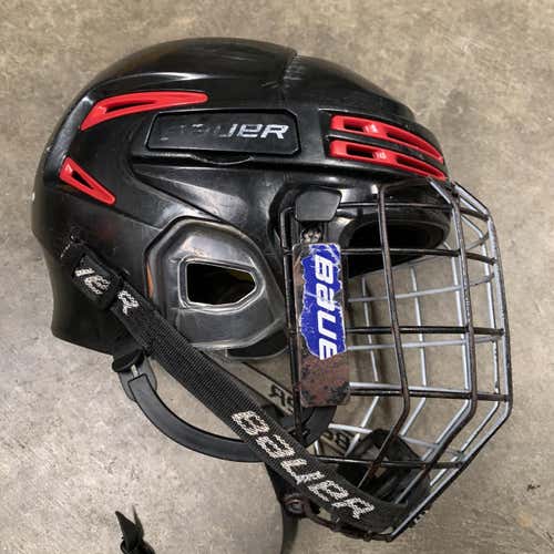Black Used Medium Bauer Re-Akt 75  Helmet