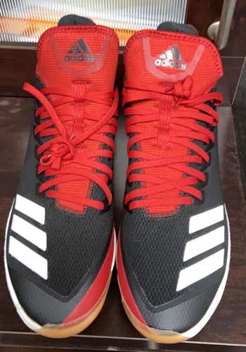 Adidas Icon 4Red/white/black Men's Metal Cleats Low Cut