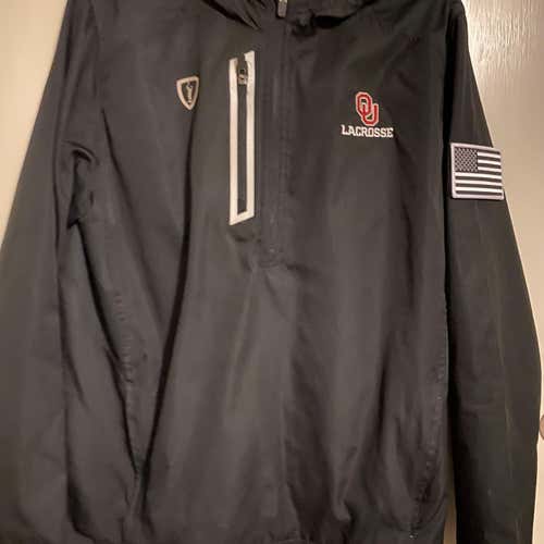 Oklahoma Sooners Lacrosse Black Adult Large Adrenaline Jacket