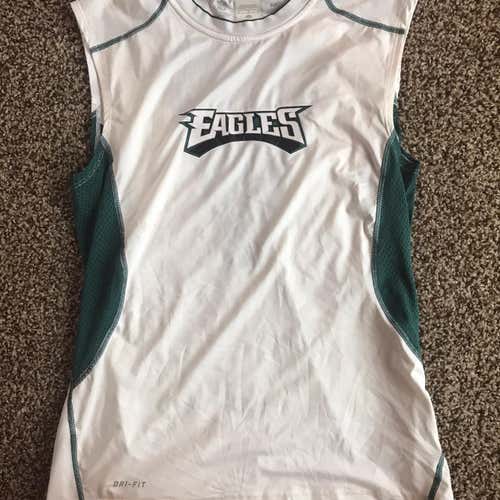 Official NFL Nike Bear - Philadelphia Eagles Sleeveless White Adult Medium Compression Tee