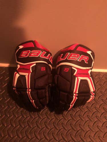 Black Used Bauer Supreme 1S 13"  Gloves