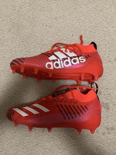 Red New Adult Men's 9.5 (Women's 10.5) Molded Cleats Adidas Low Cut
