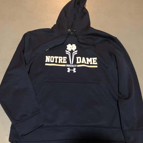 NCAA Notre Dame Hockey Under Armour Hooded Sweatshirt Hoodie Large
