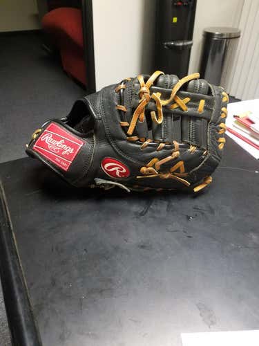 Black Used High School/College Rawlings Right Handed First Base RENEGADE RSFB Baseball Glove 12.5"