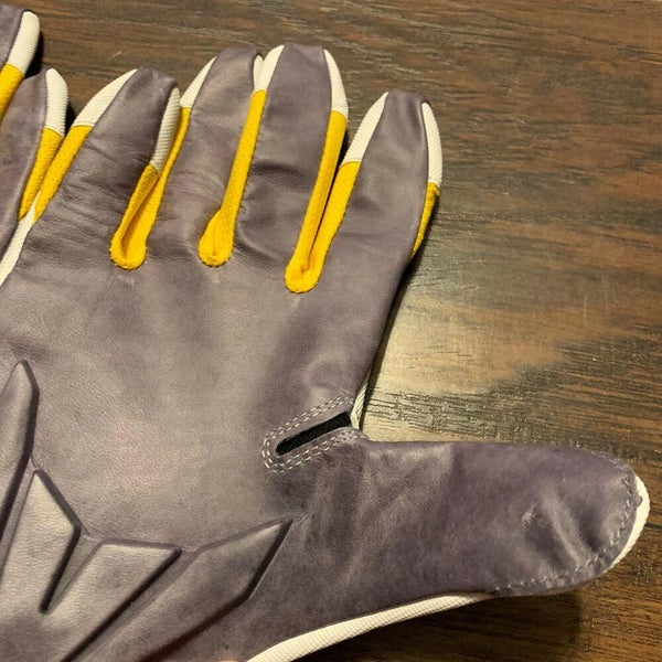 University of Michigan Nike Jordan Superbad Navy Team Issued Football  Gloves 4XL