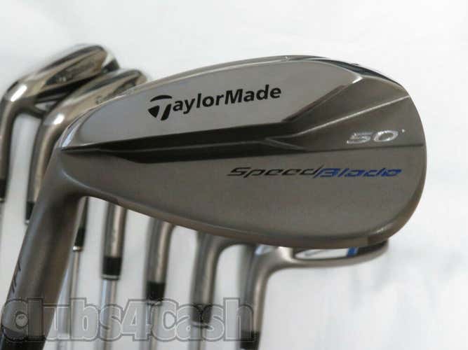 TaylorMade Speedblade HL High Launch Irons UNIFLEX Steel 4-P+AW .. LEFT LH   MINT  #38756