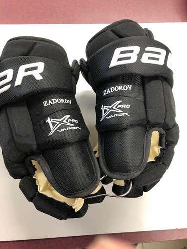 Black New Senior Bauer Vapor 1X Pro Gloves 15" Pro Stock / ZADOROV