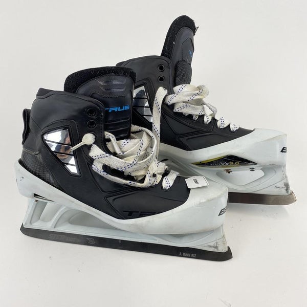 Used Jonathan Quick True Goalie Skates | Black Step Steel | LA459