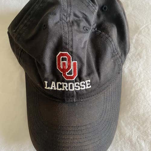 Oklahoma OU Sooners Lacrosse Black Used  Nike Hat