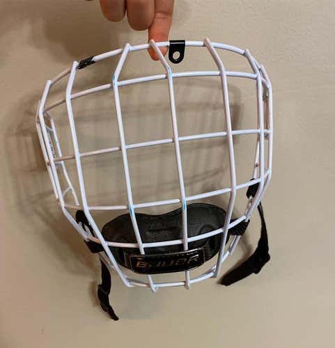 White Medium Bauer Profile II Facemask Full Cage