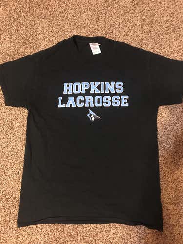 Hopkins Lacrosse Black Cotton Tee - Size: Medium