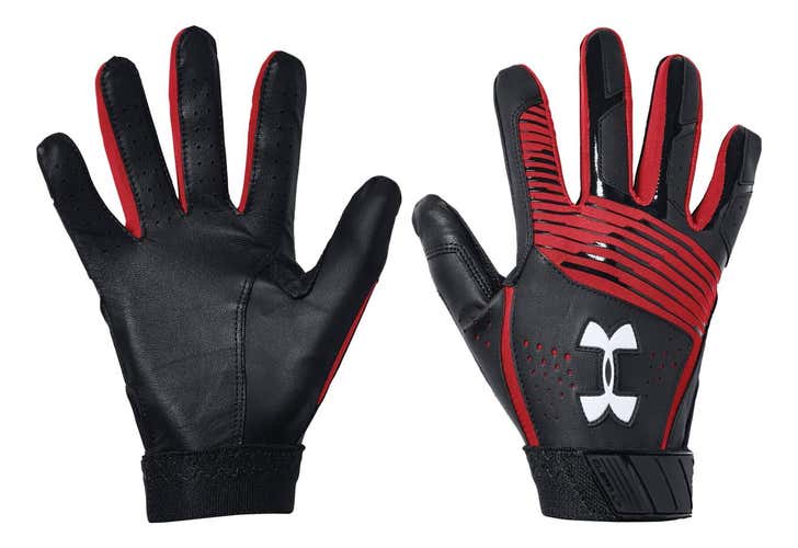Black New Large Under Armour clean up Batting Gloves