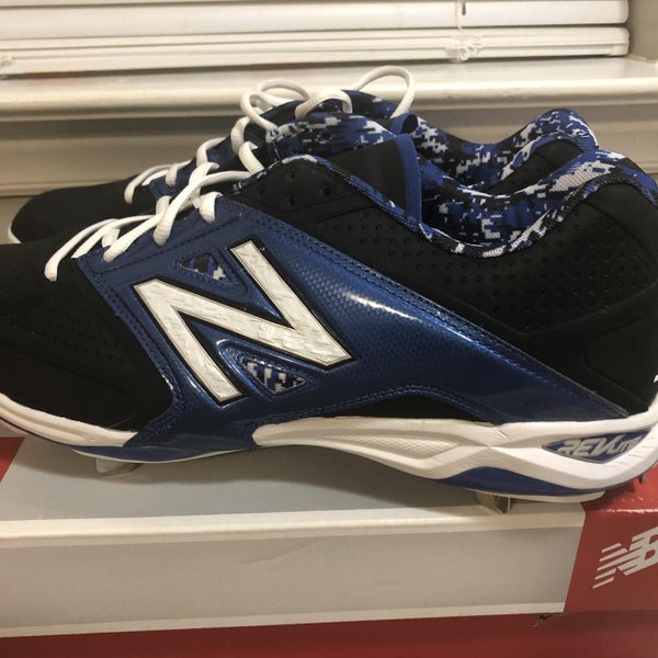Blue Men's Metal Cleats Low Cut