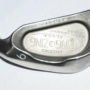 6 IRON PING ZING RH 36.75" STEEL STIFF NEW GRIP WHITE DOT