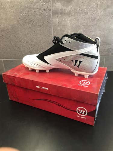 Silver /Black Men's Molded Cleats High Top 11.5