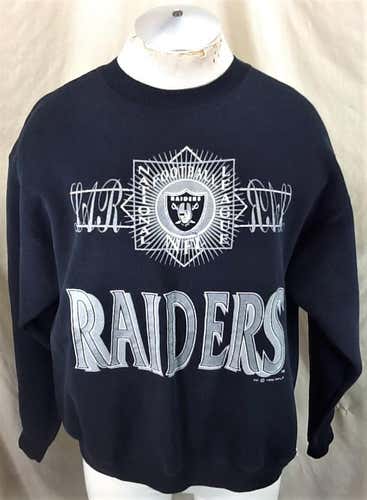 Vintage 1992 Logo 7 Oakland Raiders Football Club (XL/2XL) Retro NFL Crew Neck Sweatshirt