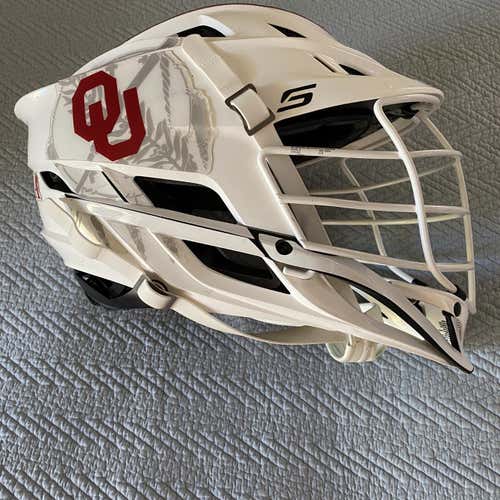 Oklahoma Sooners Lacrosse White New Player Cascade S Helmet