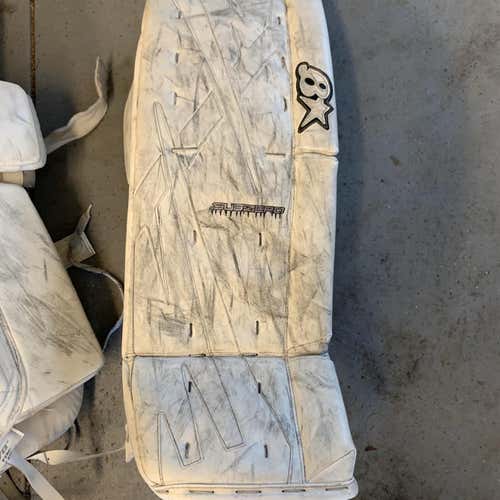 White Used 34" Brian's Subzero Pro  Goalie Leg Pads