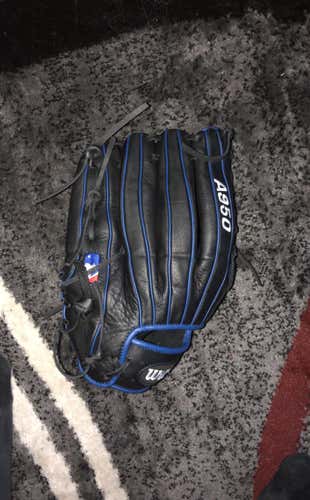Black Brand New Outfield A950 12.5" Baseball Glove