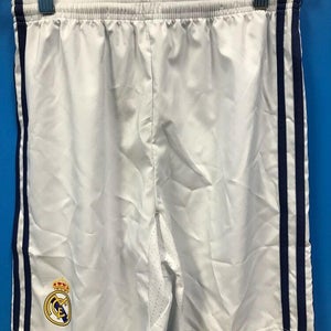 NEW Adidas 100% Polyester Climacool Youth Shorts Color White Blue Size L Large