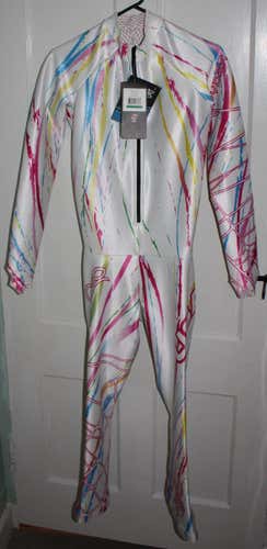 New Women's Large L Spyder World Cup Downhill speed Ski race suit FIS Legal *Lindsey Vonn*