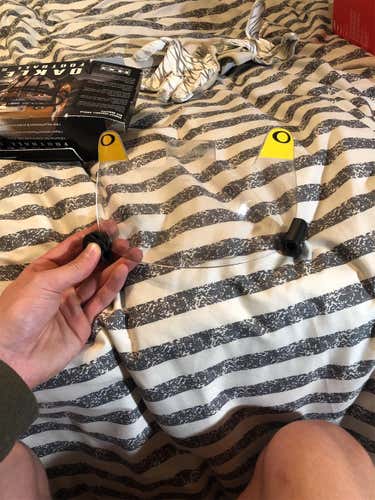 Used Oakley Football Visor - MINIMAL SCRATCHES, ALL COLORED STICKERS INCLUDED