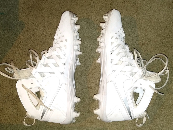 Nike Huarache V LAX Lacrosse shoes - cleats - White - Mens size 12