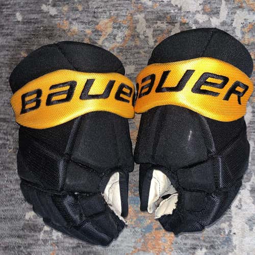 Black Used Bauer APX Pro 14" Pro Stock Gloves