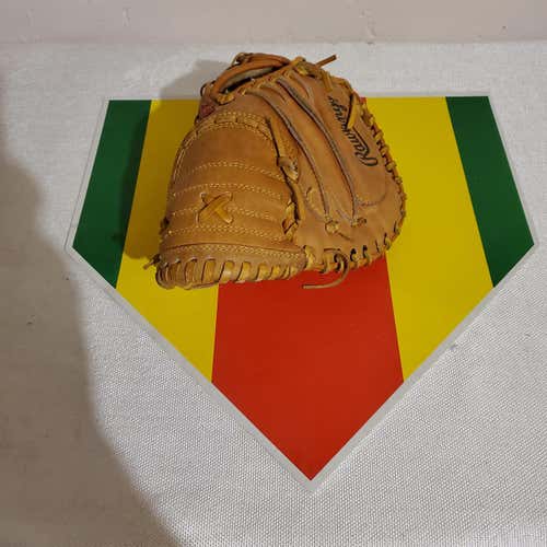 Gold Used Rawlings Right Handed Catcher's RCM45 Baseball Glove 31.5"