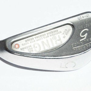 5 Iron Ping Toe Heel Balance Rh 37" Steel Stiff New Grip Orange Dot