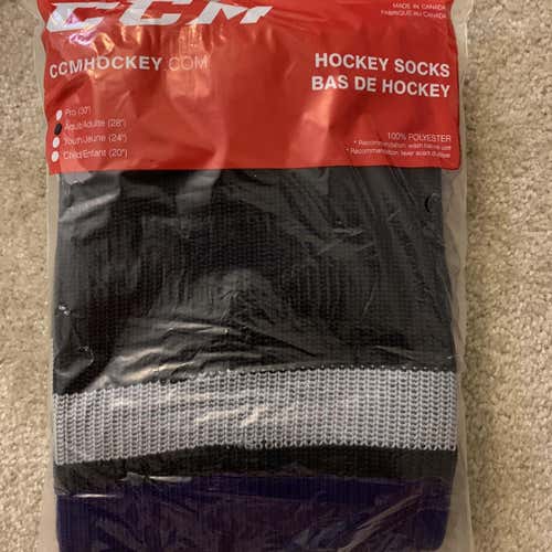 Black Senior Large CCM Socks