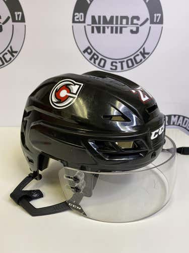 ECHL Black Used Small CCM Resistance 110 Helmet W/ Visor H504
