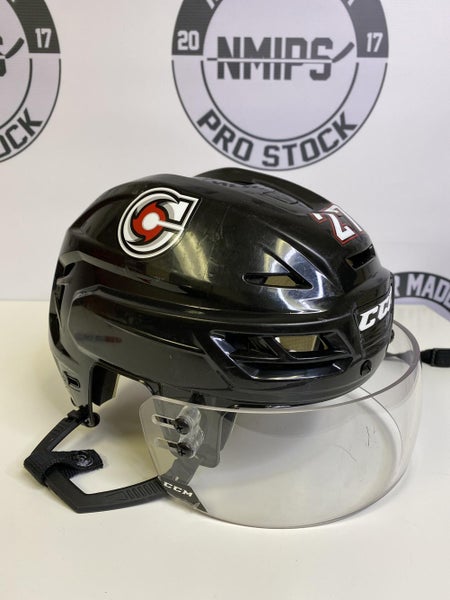 ECHL Black Used Small CCM Resistance 110 Helmet W/ Visor H504