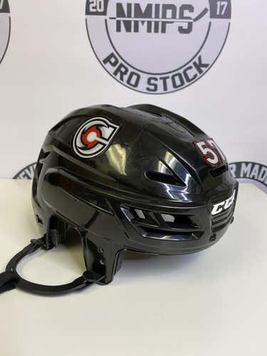 ECHL Cyclones Black Used CCM Medium ResistanceHelmet H506