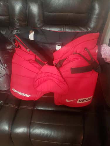 Red Used Senior Extra Large Bauer Supreme One.7 Hockey Goalie Pants