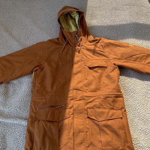 RPZN Ripzone Ski Snowboard Jacket Large Orange Yellow Men's