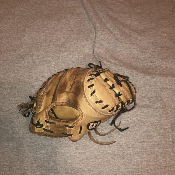 Yellow Used Catcher's A2000 33" Baseball Glove