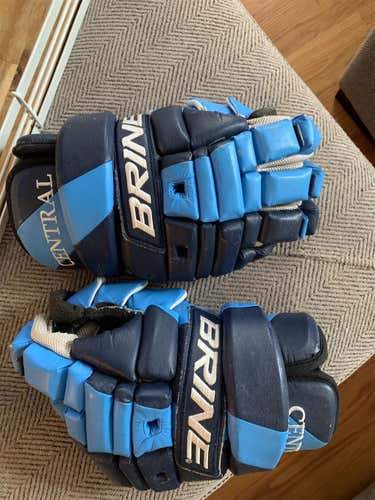Blue Used Goalie Brine xfactor  Lacrosse Gloves
