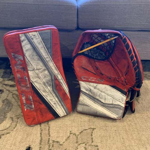 Canadian Made WHL Pro Return CCM Eflex 3 Goalie Glove & Blocker Set - 600 Break