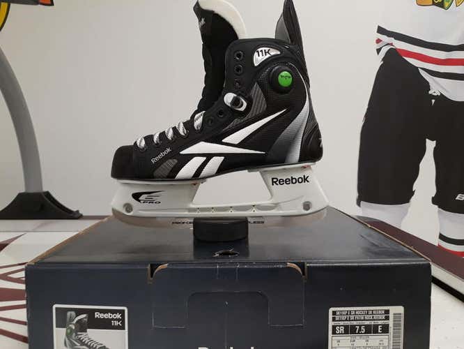 New Senior Reebok 11k Hockey Skates E&W (Wide) Size 7.5 -