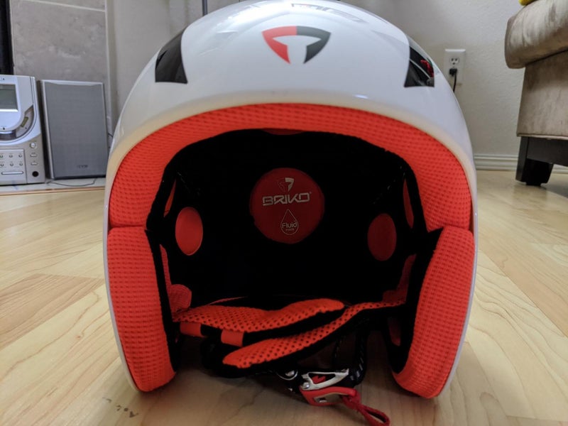 White Used Unisex Medium/Large Briko Vulcano 6.8 FIS Helmet FIS Legal
