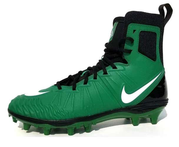 Nike Force Savage Varsity High Top Football Cleats Green/Black Men's size 10 NEW