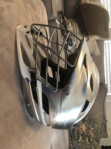 Silver Used Player Cascade R Helmet