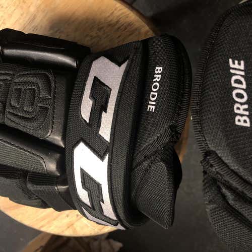 TJ Brodie Calgary Flames Black New CCM HGCL 14" Pro Stock Gloves