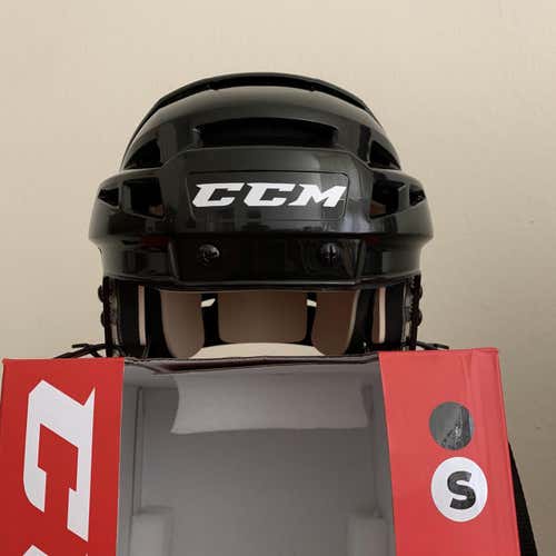 Black New Small CCM Vector V08 Pro Stock Helmet