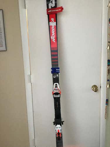 Used 2018 Nordica Racing Dobermann GS WC Skis With Bindings Max Din 18